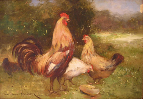 Les poules par Maurice Gabriel Malzieux